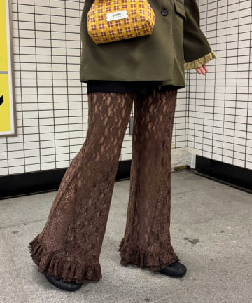 CIAOPANIC(チャオパニック) レースフレアレイヤードフリルパンツ