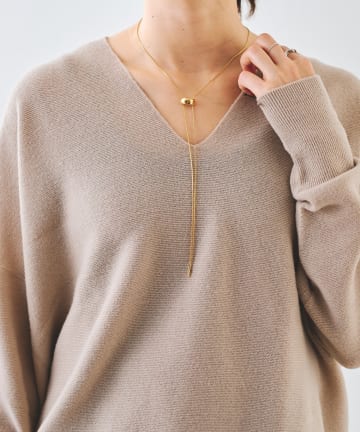 【R.good(アールドットグッド)】Wスライドモチーフネックレス