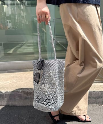FREDY & GLOSTER(フレディ アンド グロスター) 【BAGMATI/バグマティ】メタリックコードラウンドバッグ