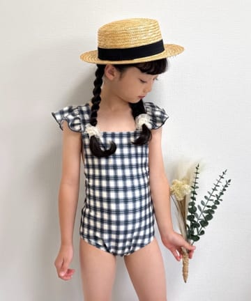 CIAOPANIC TYPY(チャオパニックティピー) 【WEB限定】【KIDS】袖フリル柄ワンピーススイムウェア