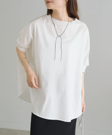 両面シルケットリブ袖Tシャツ