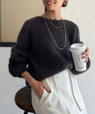 Chez toi(シェトワ) 【大人気リバイバル】シャギーニット