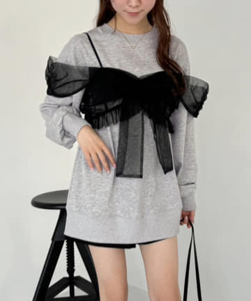 NICE CLAUP / OLIVE des OLIVE OUTLET(ナイスクラップ  / オリーブ デ オリーブ アウトレット) 【one after another】スウェットビスチェセット