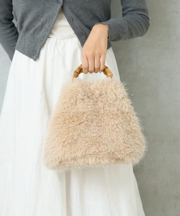 BIRTHDAY BAR(バースデイバー) FUR BAMBOO TOTE　ファーバンブートートバッグ