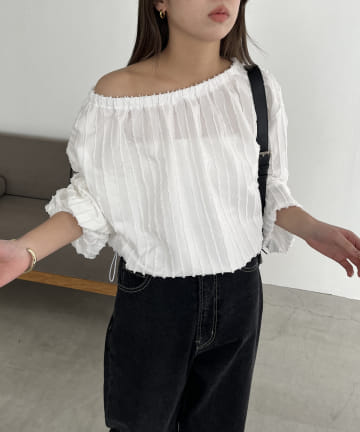 OUTLET(アウトレット) 【CAPRICIEUX LE'MAGE】カットオフドロストブラウス