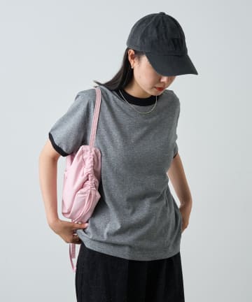 Kastane(カスタネ) 【WHIMSIC/2サイズ展開】スラブコットンリンガーTシャツ