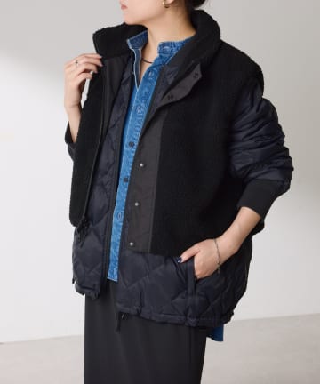 COLLAGE GALLARDAGALANTE(コラージュ ガリャルダガランテ) 【TAION別注アイテム/洗えるコート】レイヤードダウンジャケット