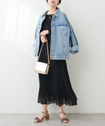NICE CLAUP / OLIVE des OLIVE OUTLET(ナイスクラップ  / オリーブ デ オリーブ アウトレット) 【natural couture】＜osono＞総プリーツレディワンピース