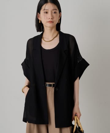 LOUNGEDRESS(ラウンジドレス) メッシュハーフスリーブジャケット