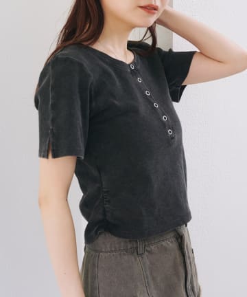 Kastane(カスタネ) 【XS.Fサイズ展開】ピグメントヘンリーTEE