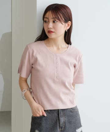 Kastane(カスタネ) 【新色追加/4色展開/XS.Fサイズ展開】ピグメントヘンリーTEE