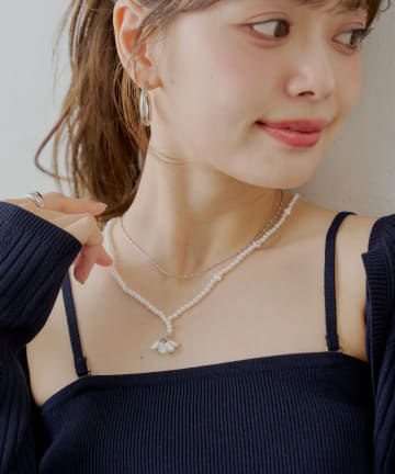 Chico(チコ) 【SET ITEM】モチーフ付パール2連ネックレス