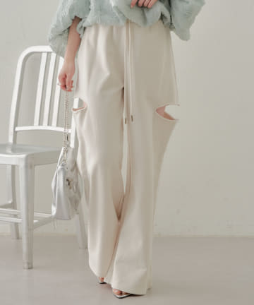 OUTLET(アウトレット) 【Chico】サイドスリットピグメントスウェットパンツ