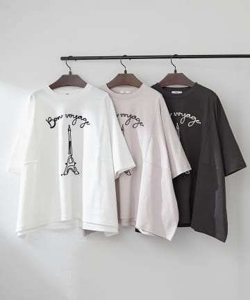 【NAO】ドルマンアート刺繍Tシャツ