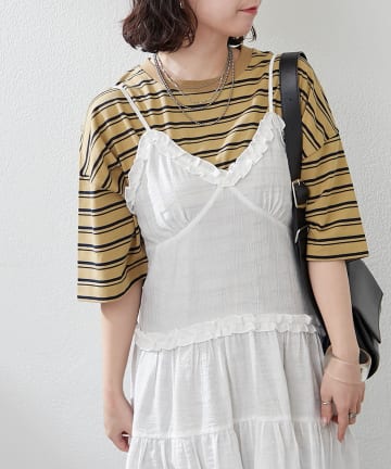 NICE CLAUP / OLIVE des OLIVE OUTLET(ナイスクラップ  / オリーブ デ オリーブ アウトレット) 【RMAF】NUNIFE/マルチボーダーBIGT