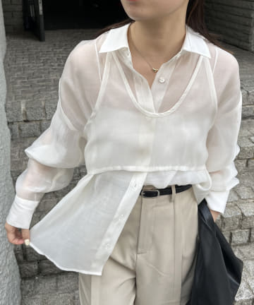 CAPRICIEUX LE'MAGE(カプリシュレマージュ) ビスチェSETシアーシャツ