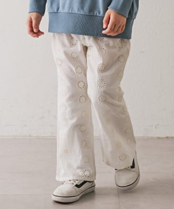 CIAOPANIC TYPY(チャオパニックティピー) 【KIDS】【India】カットワークレースフレアパンツ