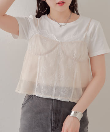 OUTLET(アウトレット) 【Chico】コルセットキャミ+インナーセットT
