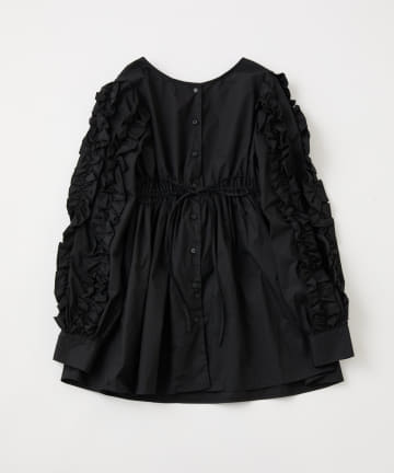 OUTLET(アウトレット) 【mystic】袖フリルシャツワンピース