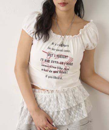 【WHO'S WHO gallery】ユニコーンオフショルTEE
