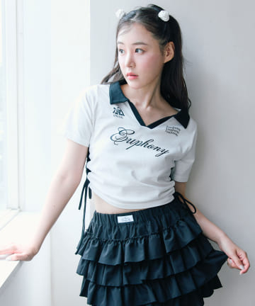 【細見え/着回し万能◎】ラインドロストTシャツ