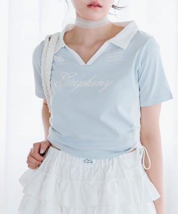 OLIVE des OLIVE(オリーブ デ オリーブ) 【細見え/着回し万能◎】ラインドロストTシャツ