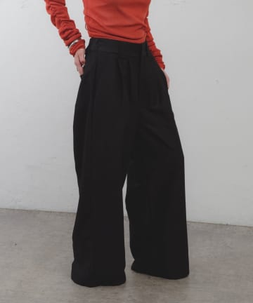Pasterip(パセリ) Tencel easy wide slacks