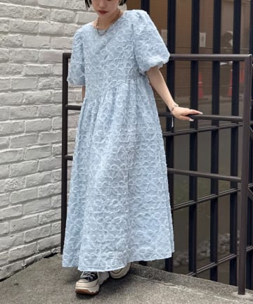 w closet(ダブルクローゼット) 【3色展開】フラワーレースワンピース