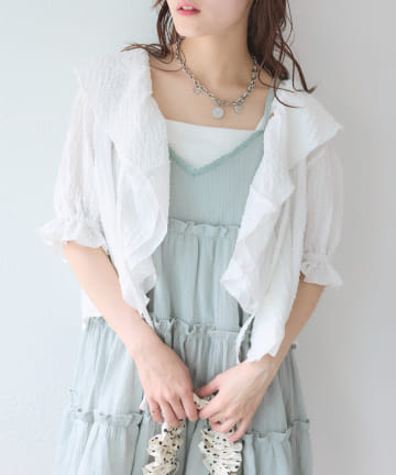 w closet(ダブルクローゼット) 【3色展開】ラッフルブラウス