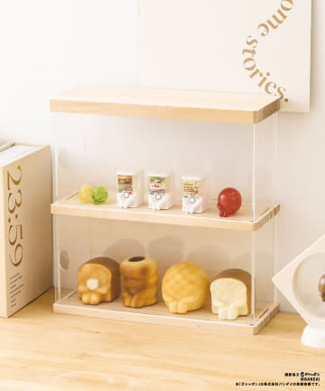 3COINS(スリーコインズ) 《WEB限定商品》2段アクリルディスプレイBOX／カプセルトイコレクション
