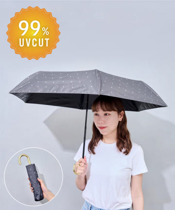3COINS(スリーコインズ) 晴雨兼用折傘ハート