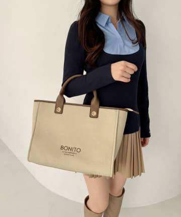 NICE CLAUP / OLIVE des OLIVE OUTLET(ナイスクラップ  / オリーブ デ オリーブ アウトレット) 【one after another】トリミングロゴトート