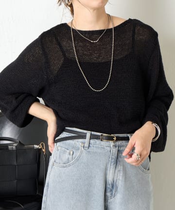 Jena　espace merveilleux(ジェナ　エスパスメルヴェイユ) バルーン袖ルーズニット