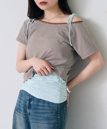 Kastane(カスタネ) 【セットアイテム】ボーダーTEE×キャミSET