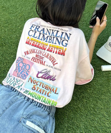 CIAOPANIC TYPY(チャオパニックティピー) 【Franklin Climbing】 バックプリントフェスロゴTEE　多色柄