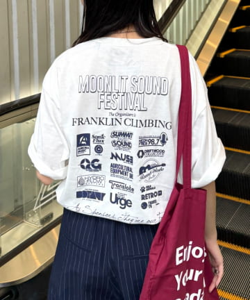 CIAOPANIC TYPY(チャオパニックティピー) 【Franklin Climbing】バックプリントフェスロゴTEE　2色柄