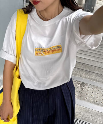 CIAOPANIC TYPY(チャオパニックティピー) 【Franklin Climbing】ユニセックスイエローロゴプリントTEE