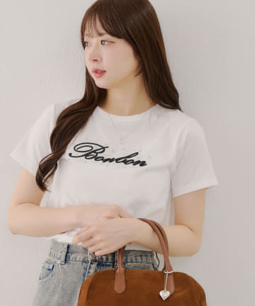 NICE CLAUP / OLIVE des OLIVE OUTLET(ナイスクラップ  / オリーブ デ オリーブ アウトレット) 【RMAF】ロゴ+パールT