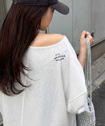 CIAOPANIC TYPY(チャオパニックティピー) シアースラブワンポイント刺繍オーバー半袖Tee