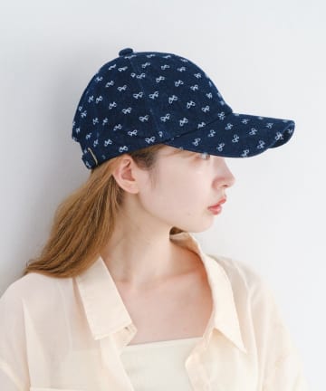 Kastane(カスタネ) デニムモノグラムキャップ