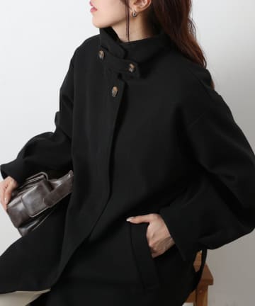 COLONY 2139(コロニー トゥーワンスリーナイン) 【リバイバル】ベルト付ボリューム袖ステンカラーコート