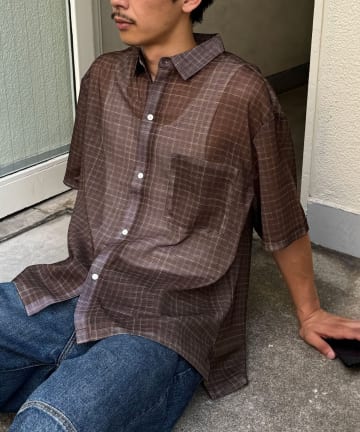 CIAOPANIC(チャオパニック) メッシュアソート柄ショートスリーブシャツ