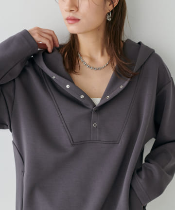 NICE CLAUP / OLIVE des OLIVE OUTLET(ナイスクラップ  / オリーブ デ オリーブ アウトレット) 【LARUTA】フード付きダンボールプルオーバー