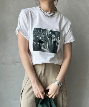 DOUDOU(ドゥドゥ) フォトプリントTEE