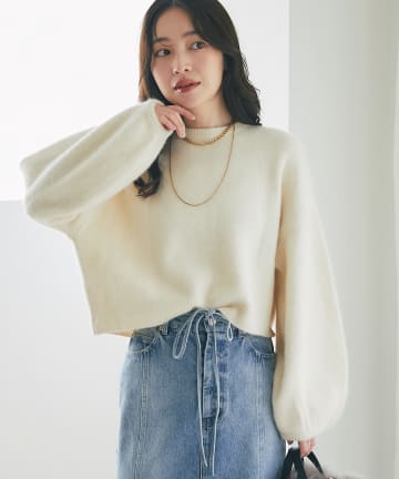 La boutique BonBon(ラブティックボンボン) 【名品アップデート・最強愛され】ヘアリーウール前後２WAYカーディガン