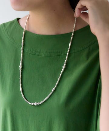 ear PAPILLONNER(イア パピヨネ) 《スターリングシルバー使用》ナバホナツメデザインロングネックレス