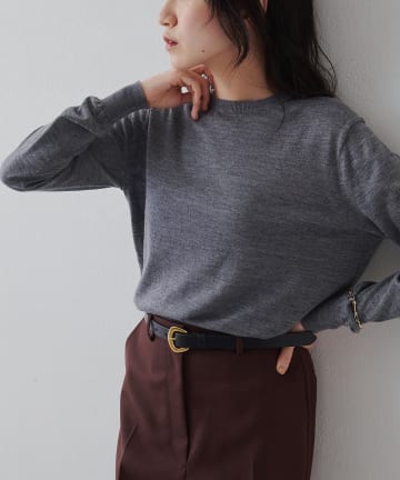 Whim Gazette(ウィム ガゼット) 16Gクルーネックプルオーバー