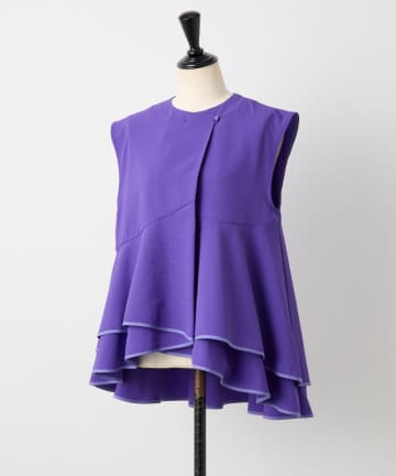 BEARDSLEY(ビアズリー) 《HiROMITHiSTLE》裾フレアノースリーブジレ