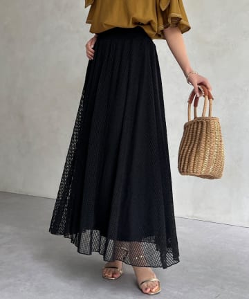 Chez toi(シェトワ) メッシュフレアスカート