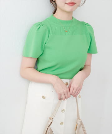 NICE CLAUP / OLIVE des OLIVE OUTLET(ナイスクラップ  / オリーブ デ オリーブ アウトレット) 【natural couture】フリル袖プチハイKTPO